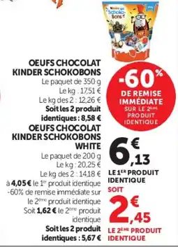 U Express Kinder Schokobons Oeufs Chocolat offre