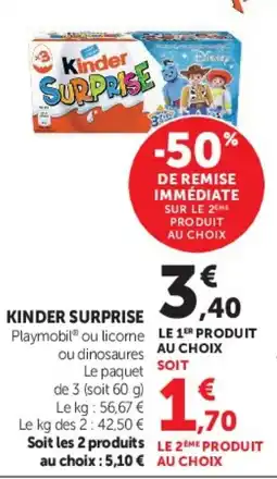 U Express Kinder Surprise offre