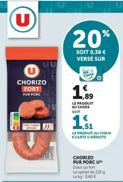 U Express U Chorizo Fort offre
