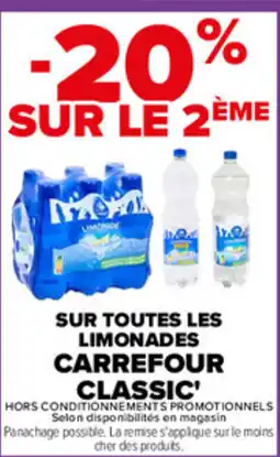 Carrefour Limonade carrefour classic' offre