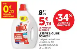 Super U BONUX Lessive liquide offre