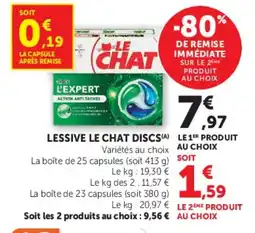 Super U LE CHAT LESSIVE DISCS offre