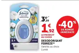 Super U Febreze offre