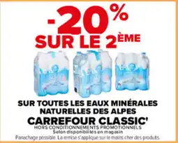 Carrefour Eaux minérales naturelles des Alpes offre