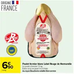 Carrefour Label Rouge Poulet fermier blanc offre