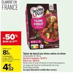 Carrefour Tendre & Plus Tajine de bœuf offre