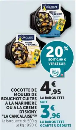 Super U LA CANCALAISE Moules de Bouchot offre