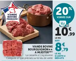 Super U Viande bovine bourguignon offre