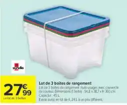Carrefour Sundis boites de rangement offre
