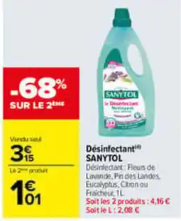 Carrefour SANYTOL Déinfectant offre