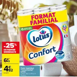 Carrefour Lotus Papier hygiénique offre