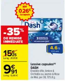 Carrefour Dash Lessive capsules offre