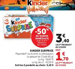 Hyper U Kinder SURPRISE offre