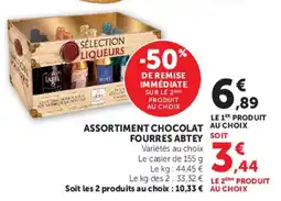Hyper U ABTEY Chocolat fourres offre