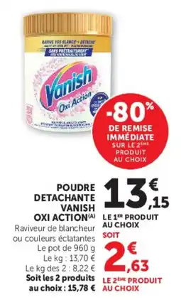 Hyper U Vanish Poudre détachante Oxi Action offre