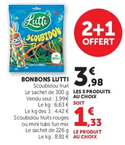 Super U Lutti Scoubidou fruit offre