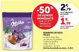 Super U Milka Bonbons de Noël offre