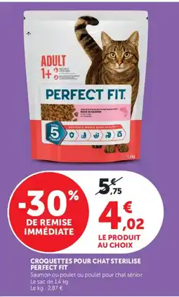 Super U PERFECT FIT CROQUETTES POUR CHAT STERILISE offre