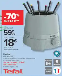 Carrefour Tefal Fondue offre