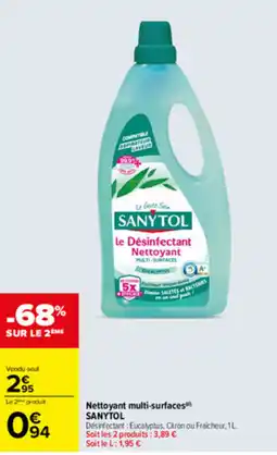 Carrefour Market SANYTOL Nettoyant multi-surfaces offre