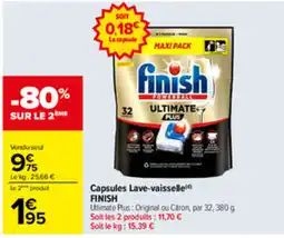 Carrefour Market FINISH Capsules Lave-vaisselle offre