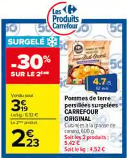 Carrefour CARREFOUR Pommes de terre persillées surgelées offre