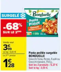Carrefour Bonduelle Pasta poêlée offre