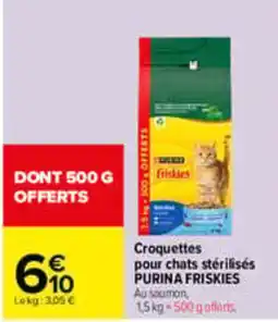 Carrefour PURINA FRISKIES Croquettes pour chats stérilisés offre