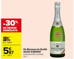 Carrefour VEUVE D'ARGENT Vin Mousseux de Qualité offre