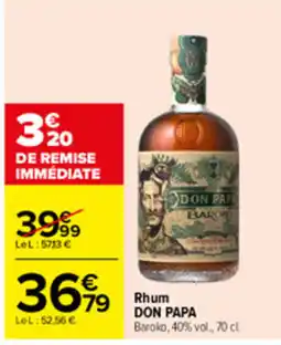 Carrefour DON PAPA Rhum offre