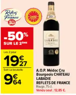 Carrefour LABADIE A.O.P. Médoc Cru Bourgeois CHÂTEAU offre