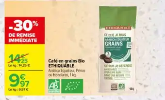 Carrefour Café En Grains Bio offre