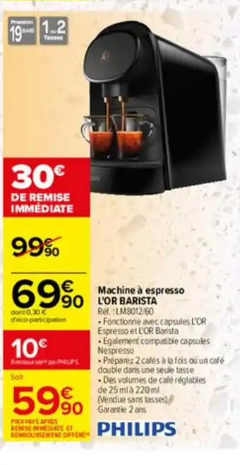 Carrefour Machine à espresso offre