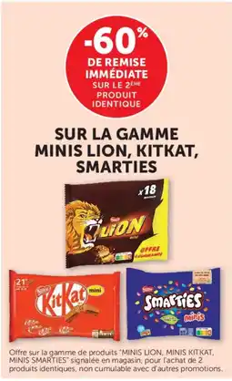 Hyper U Minis Lion kitkat smarties offre