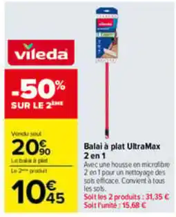 Carrefour Vileda Balai à plat UltraMax offre