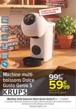 Carrefour KRUPS Machine multi-boissons Dolce Gusto Genio S offre