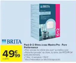 Carrefour BRITA Pack 6+2 filtres à eau Maxtra Pro offre
