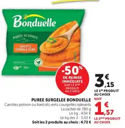 Hyper U Bonduelle Puree surgelee offre