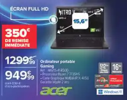 Carrefour Acer Ordinateur portable Gaming offre