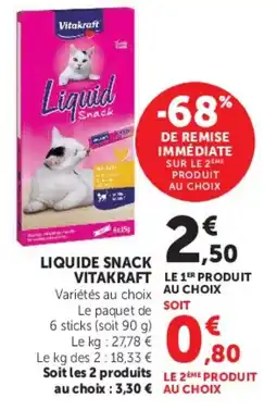 Hyper U Vitakraft Liquid Snack offre