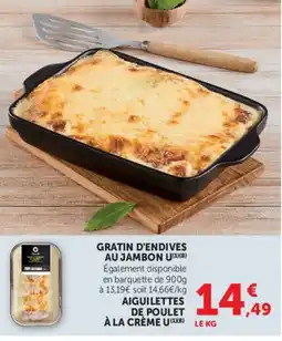 Hyper U U GRATIN D'ENDIVES AU JAMBON offre
