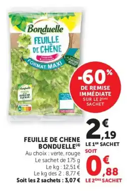 Hyper U Bonduelle Feuille de chêne offre
