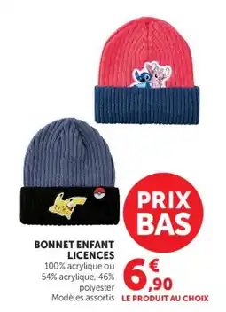 Hyper U BONNET ENFANT LICENCES offre