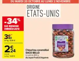 Carrefour DACO BELLO Chouchou caramélisé offre