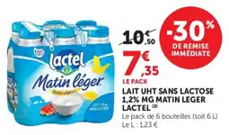U Express Lactel Lait UHT Sans Lactose offre