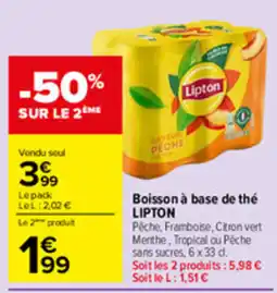 Carrefour Lipton Boisson à base de thé offre