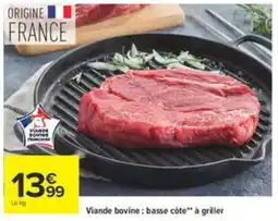 Carrefour Viande bovine : basse côte offre