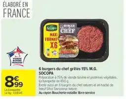 Carrefour SOCOPA burgers du chef grillés offre