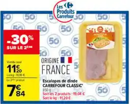 Carrefour Carrefour Classic Escalopes de dinde offre