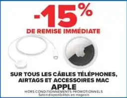 Carrefour Apple Sur tous les cables téléphones, airtags et accessoires mac offre